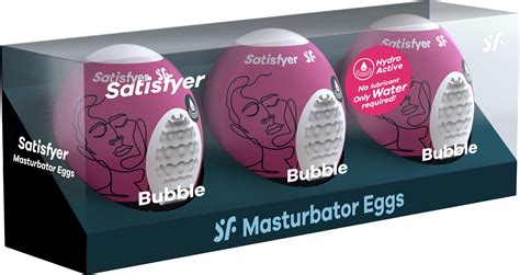 Satisfyer Masturbator Egg Set Bubble 3 St