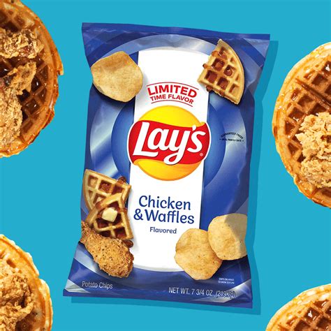 lay s has brought back its chicken and waffles chips so consider the entire bag gone