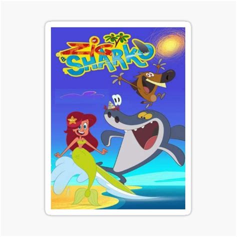 Zig And Sharko Sticker For Sale By Collinsdrawings Redbubble