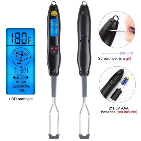 Loskii Kch 224 Digital Meat Thermometer Fork Instant Read Barbecue