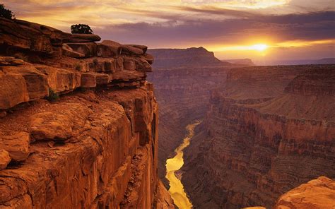 Coucher De Soleil Sur Le Grand Canyon Fond Décran Ultra Hd