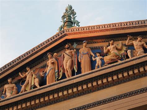 Philadelphia Museum Of Art Pediment Close Up Editorial Image Image Of Downtown Jupiter