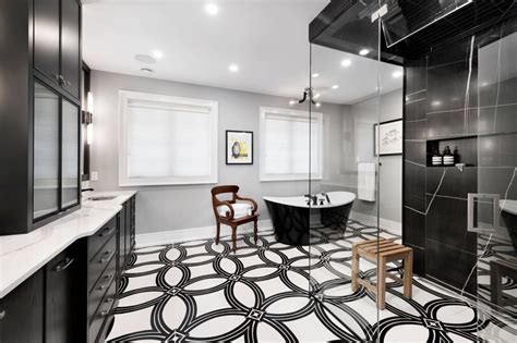 Learn more about subway tile and why it could be the ideal complement to your contemporary vanity, mirror, cabinets, and tub. Black and White Bathroom Designs That Show Simple Can Also ...
