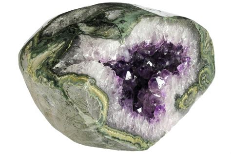 99 Polished Purple Amethyst Geode Uruguay 152381 For Sale