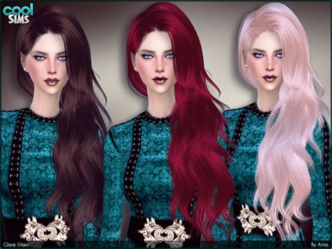 Sims 4 Hairs ~ The Sims Resource Glare Hair By Anto