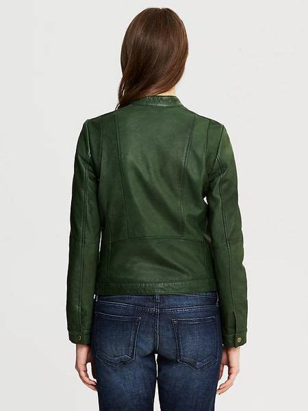 If your jacket is worn infrequently, then once a year should be sufficient, however, if your jacket is exposed to rain or strong sunlight, the natural oils should be replenished every three months. Banana Republic Heritage Green Leather Jacket Green in ...