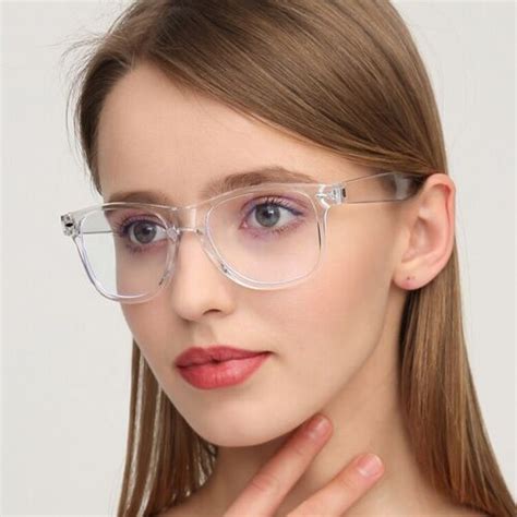 cool unisex crystal clear lens nerd geek glasses eyewear for men womens vintage ebay