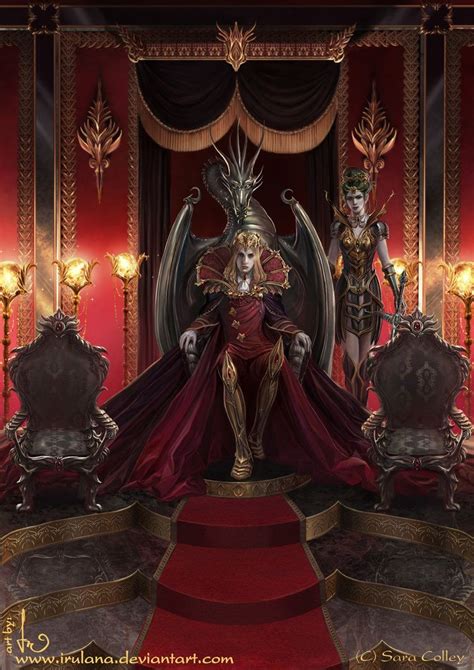 Dragon Throne By Irulana On Deviantart Fantasy Paintings Throne Room