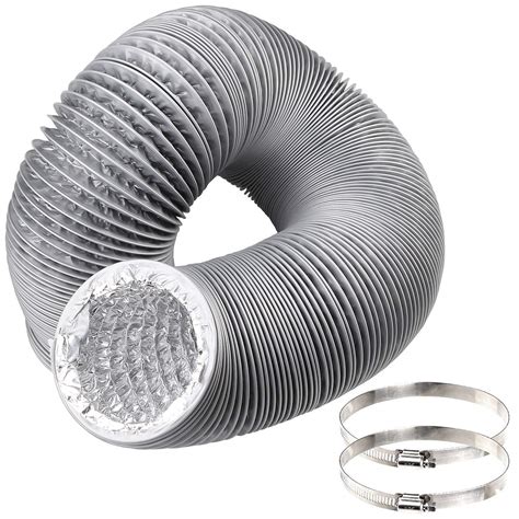Dryer Duct Hose 4 Inch By 12 Feet Abuff Flexible 4 Layers Aluminum