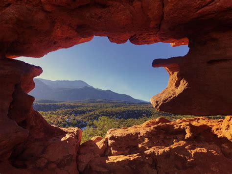 A Window To The Rockies Garden Of The Gods Park Located In Colorado