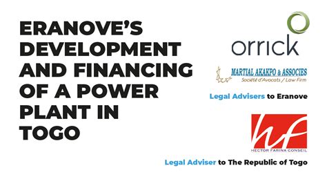 Eranoves Development And Financing Of A Power Plant In Togo
