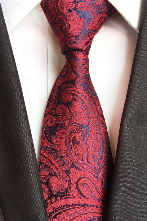 8cm New Design Mens Woven Tie Luxury Silk Necktie Classic Paisley