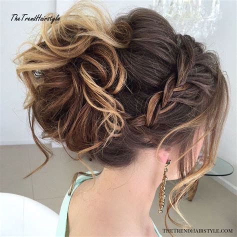 Messy Bun With Long Side Pieces 40 Most Delightful Prom