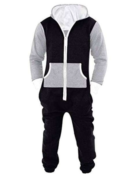 Buy Mens Jumpsuit Non Footed Pajama Unisex One Piece Playsuit Adult Onesie With Hood Online