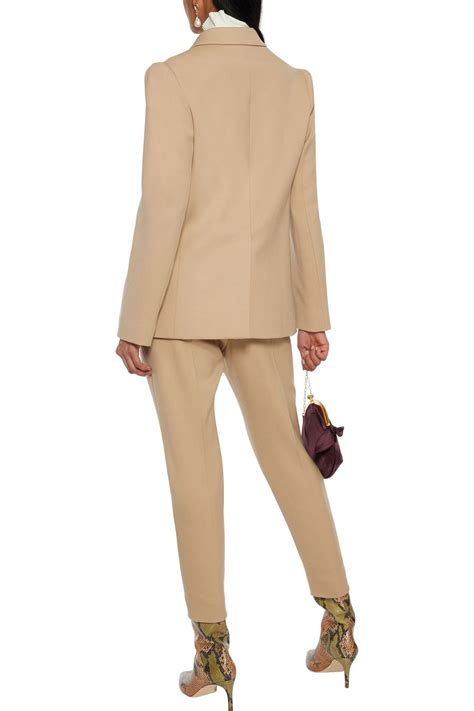 Beige Double Breasted Wool Blend Blazer Chlo The Outnet