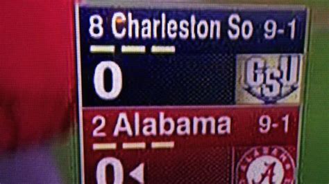 Sec Network Scoreboard Shows Alabamas Opponent Is Ranked Ranked In