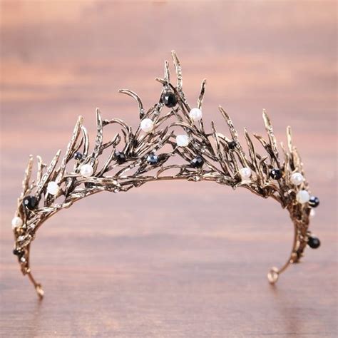 new vintage crystal wedding crown tiaras rhinestones copper diadem tiaras jewelry accessories