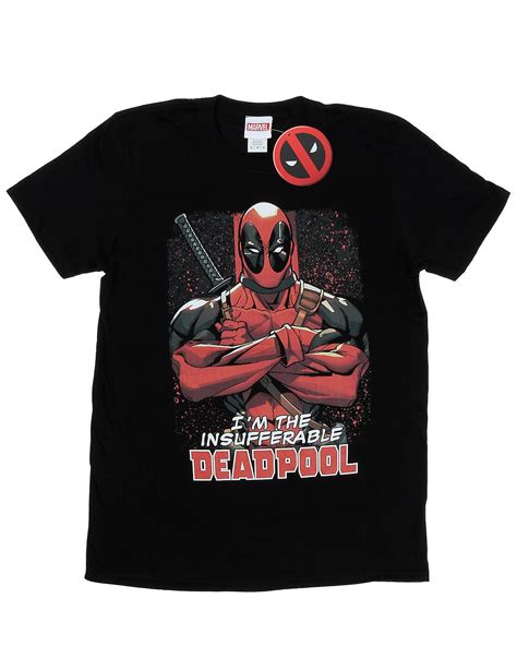 Marvel Mens Deadpool Crossed Arms T Shirt Fruugo Us