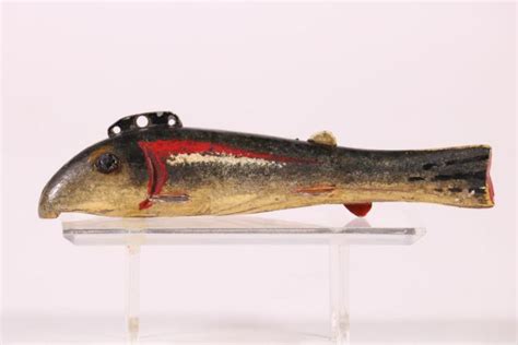 5 Red Horse Sucker Fish Spearing Decoy By Oscar Peterson Of