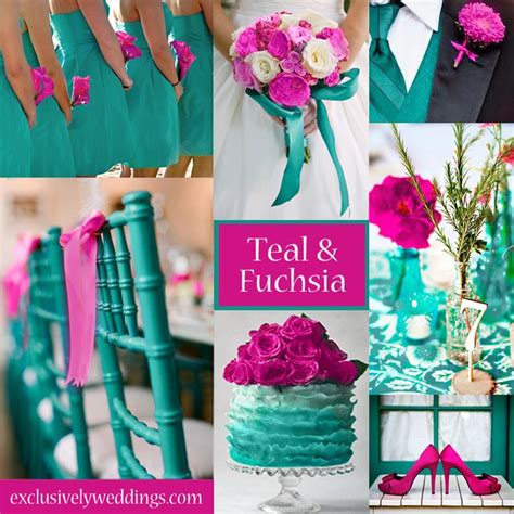 Get the best deals on handmade bed throws. Teal and Fuchsia Wedding Colors - A vibrant palette for ...