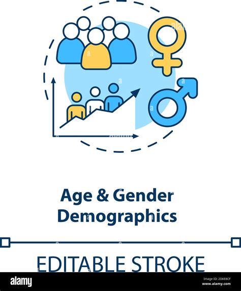 age and gender demographics concept icon stock vector image and art alamy