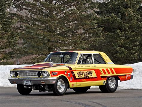 Hd Wallpaper 1964 Drag Fairlane Ford Hot Race Racing Rod Rods