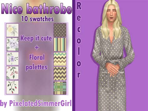 The Sims Resource Nice Bathrobe Spa Day Recolor