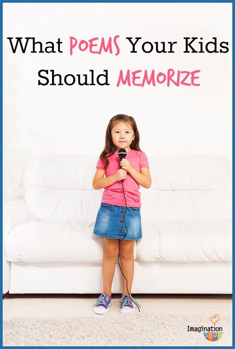 Memorize A Poem And Have Your Kids Memorize One Too List Of Poetry
