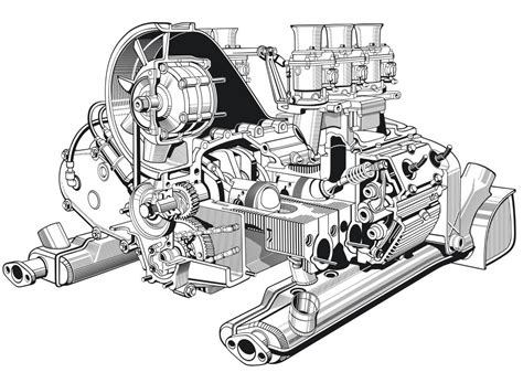 Boxer Engine Cutaway Pinterest Engine Technical Illustration And