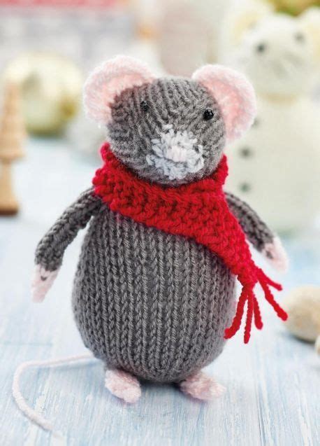 Or make it for a gift! Christmas Mouse and Snow Mouse | Christmas knitting ...