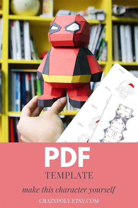 Papercraft Superhero Diy Template Kit Papercraft Figure Papercraft