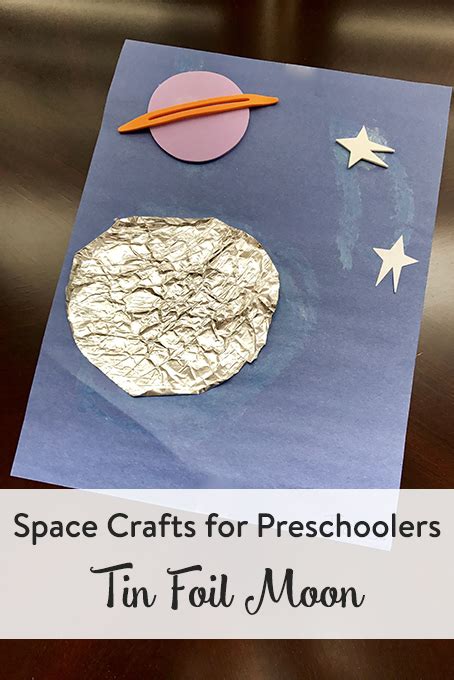 Easy preschool crafts for kids. Space Crafts for Preschoolers: Tin Foil Moon • Space ...