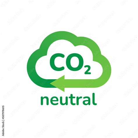 Co Neutral Logo Banner Icon Isolated Zero Carbon Emission Co