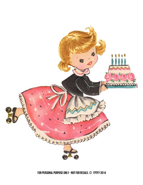 Vintage Stock Free Large Birthday Girl Clip Art Free Pretty Things