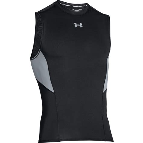 Under Armour Men S HeatGear CoolSwitch Compression Tank Top Black ProBikeKit UK