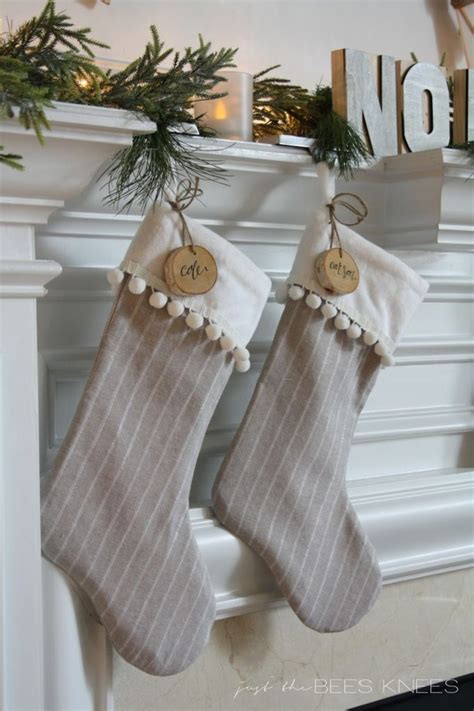 diy christmas stockings  hang   fireplace