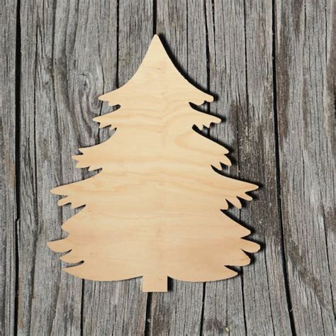 Pine Tree Laser Cut Unfinished Wood Cutout Shapes Always Etsy