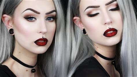 Dark Romantic Glam Vampy Makeup Evelina Forsell Youtube