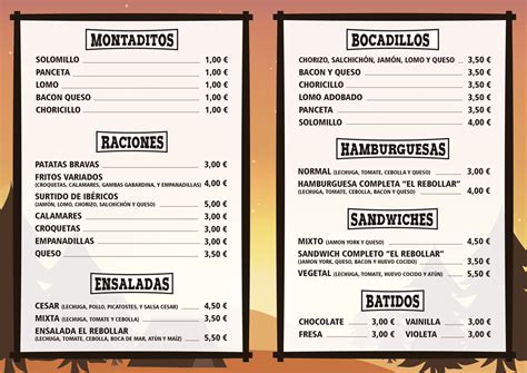 Diseño de cartas para bares y restaurantes A39 Imprenta Salamanca
