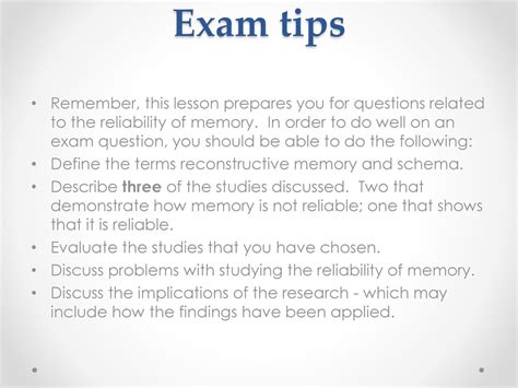 How Reliable Is Your Memory Part 2 Ppt Download