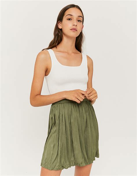 Pleated Khaki Skirt Tally Weijl Online Shop