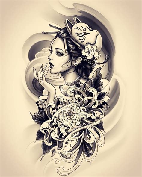 Cindy Liu บน Instagram Claimed Geisha With Chrysanthemum Flash 11