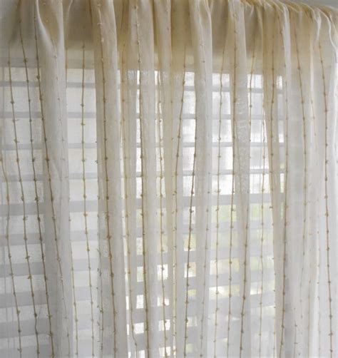 Cotton Textured Voile Curtains Custom Length Available Etsy