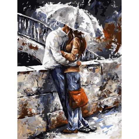 Romatic Lover Diy Painting By Numbers Wall Art Figure Picture For