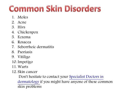 Skin Disorders And Their Treatment