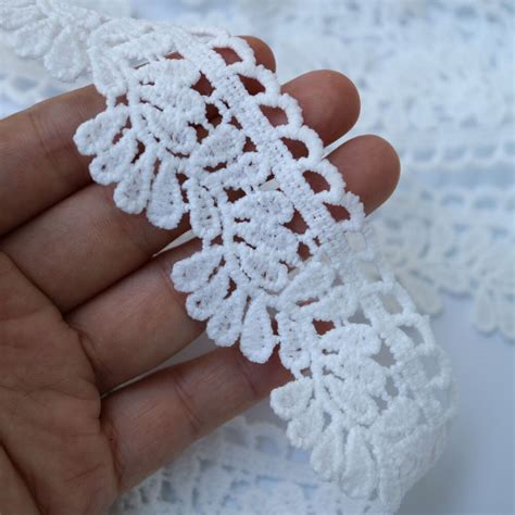 5yards Embroidery Flower Milk Silk Hollow Lace Trims For Clothes Water