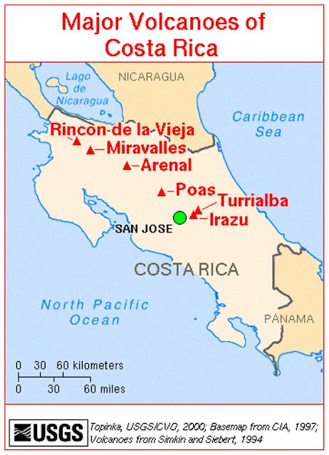 El Planeta Azul Volcanes De Am Rica Central Mapas