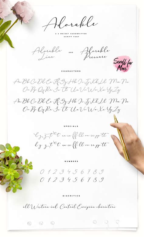 Adorable Handwritten Script Font Free Handwritten Fonts Handwritten