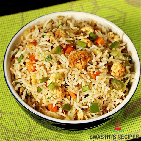 Egg Fried Rice Chinese Restaurant Style Swasthis Recipes
