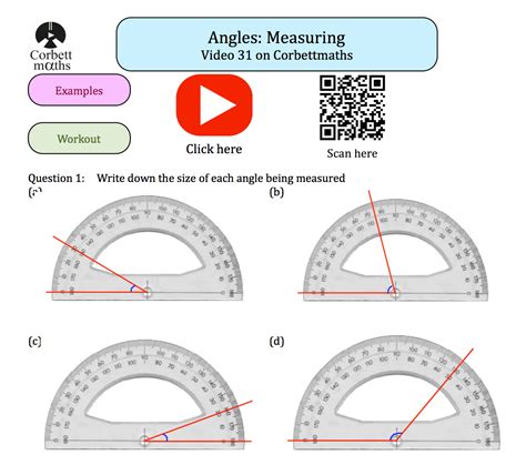 Measuring Angles Textbook Exercise Corbettmaths